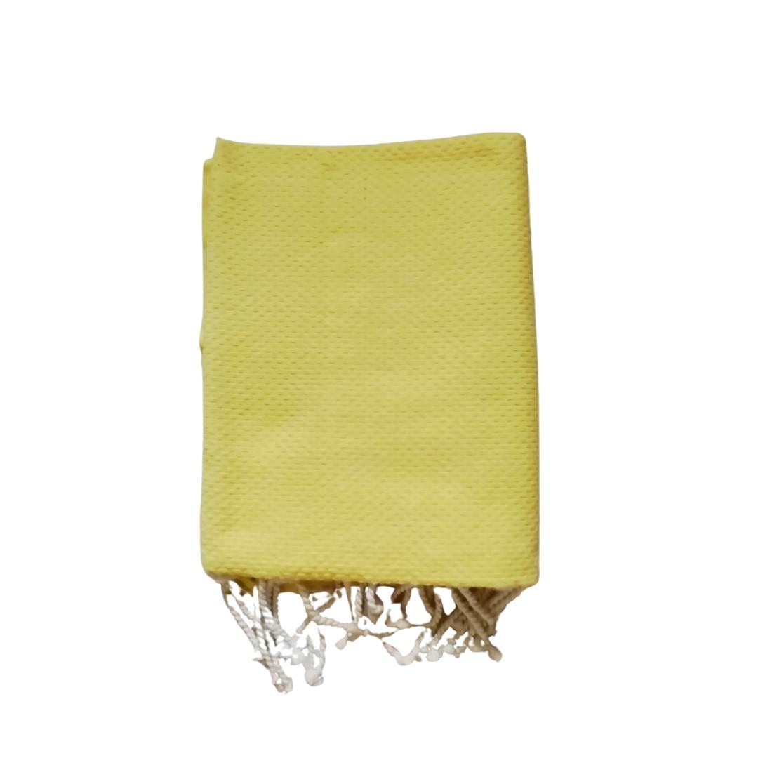 Fouta jaune 100% coton