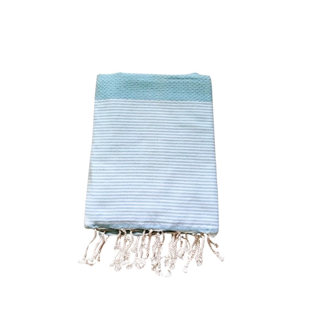 Fouta bleu ciel 100% coton