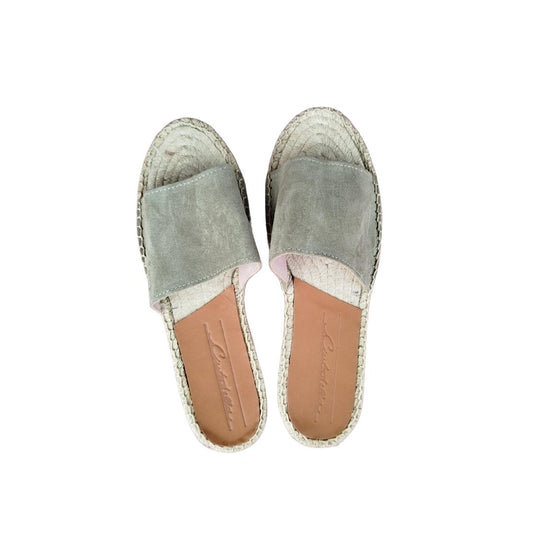Mules en cuir ( daim ) Kaki - Cousu main