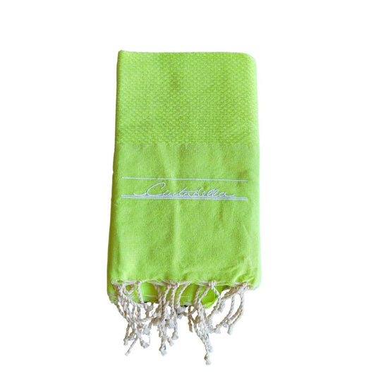 Fouta vert fluo 100% coton