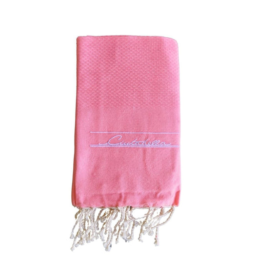 Fouta rose fluo 100% coton