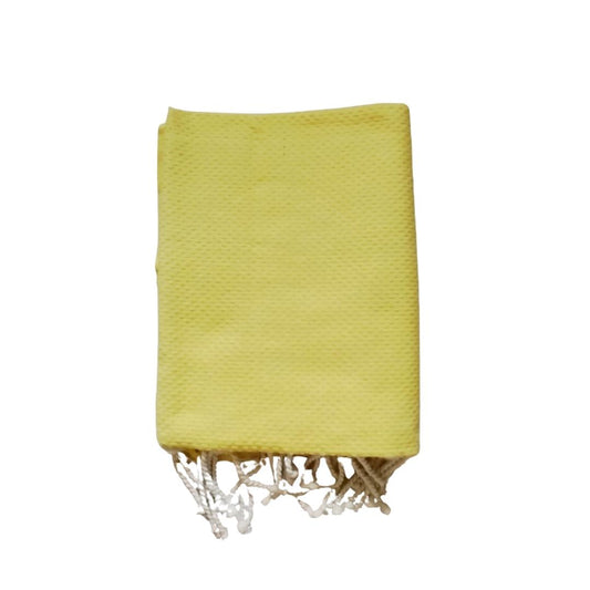 Fouta jaune 100% coton