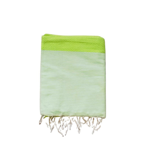 Fouta vert fluo 100% coton