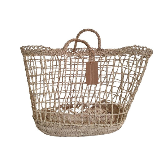 Panier en palmito classic ajouré ( L )