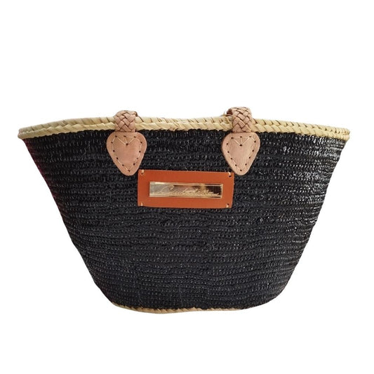 Panier à paillettes Full Black ( M ) - Fait main